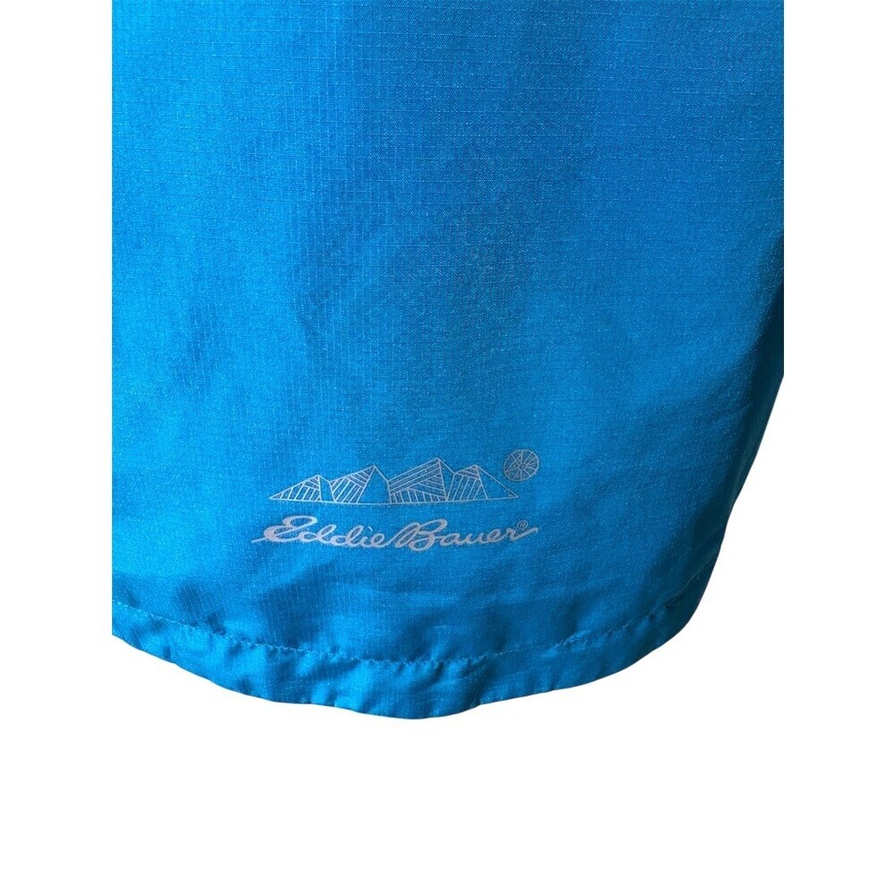 Eddie Bauer Girls Hooded Windbreaker Jacket Blue Teal Colorblock Size M 10 - Picture 7 of 10